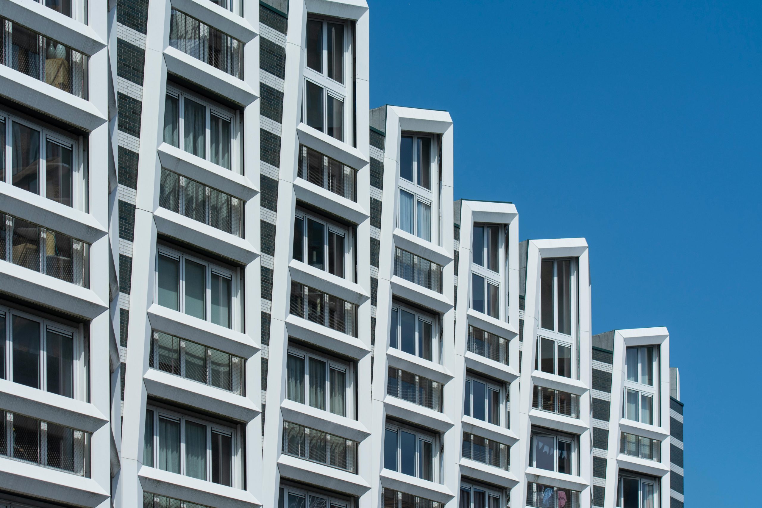 Contemporary residential building design in Zaandam, Netherlands, showcasing urban architectural style.